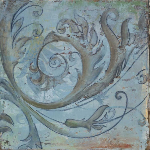 Moroccan Square IV White Modern Wood Framed Art Print with Double Matting by Pinto, Patricia