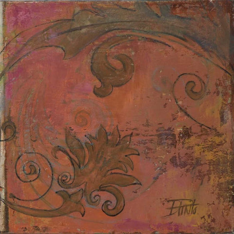 Moroccan Square VI Gold Ornate Wood Framed Art Print with Double Matting by Pinto, Patricia