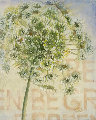 Be Green I Black Ornate Wood Framed Art Print with Double Matting by Pinto, Patricia