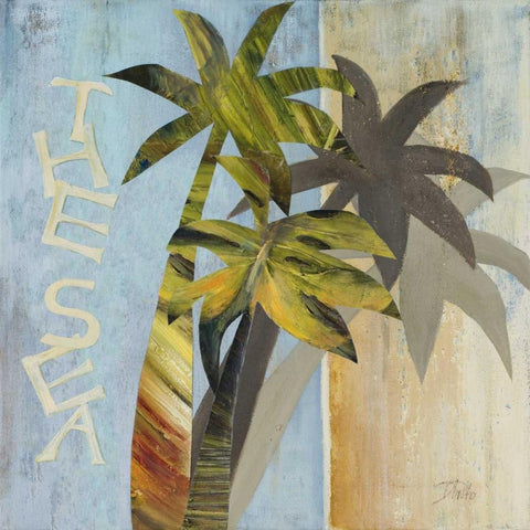 The Sea Black Modern Wood Framed Art Print with Double Matting by Pinto, Patricia