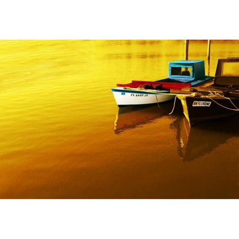 Boat I Black Modern Wood Framed Art Print by Mabat, Ynon