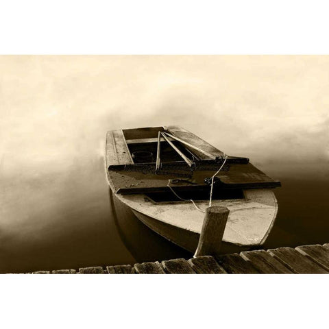 Boat II Black Modern Wood Framed Art Print by Mabat, Ynon