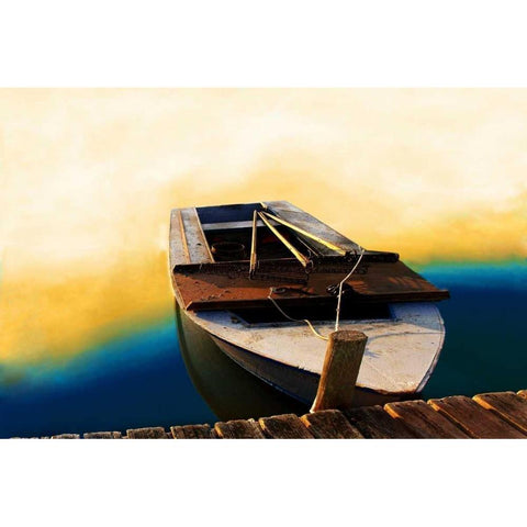 Boat II Gold Ornate Wood Framed Art Print with Double Matting by Mabat, Ynon