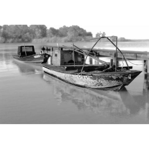 Boat IV Black Modern Wood Framed Art Print with Double Matting by Mabat, Ynon