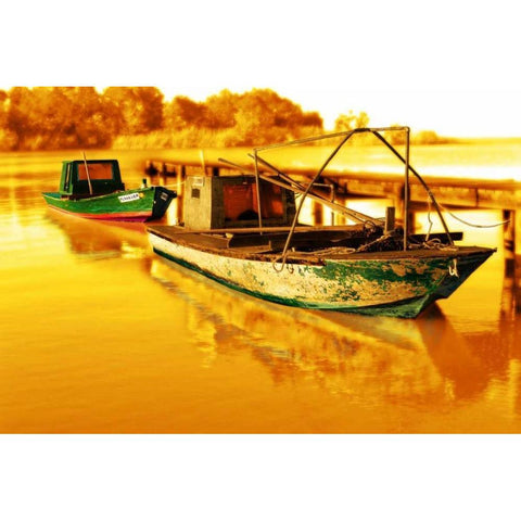 Boat IV Black Modern Wood Framed Art Print by Mabat, Ynon
