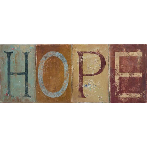 HOPE White Modern Wood Framed Art Print by Pinto, Patricia