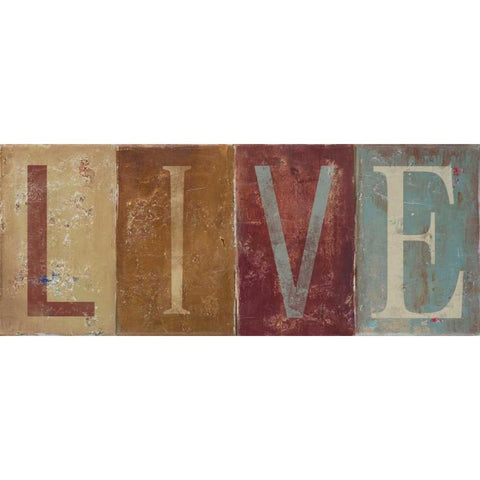 LIVE Gold Ornate Wood Framed Art Print with Double Matting by Pinto, Patricia