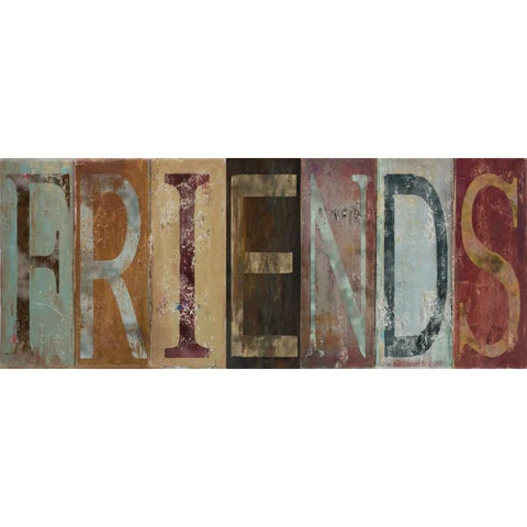 FRIENDS Gold Ornate Wood Framed Art Print with Double Matting by Pinto, Patricia