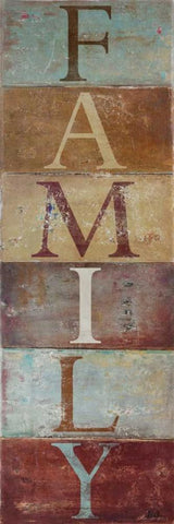 Family Black Ornate Wood Framed Art Print with Double Matting by Pinto, Patricia