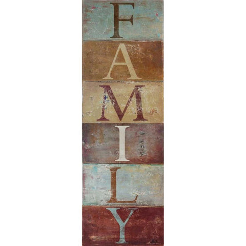 Family Black Modern Wood Framed Art Print by Pinto, Patricia