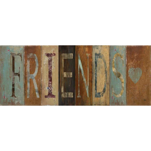 FRIENDS Gold Ornate Wood Framed Art Print with Double Matting by Pinto, Patricia
