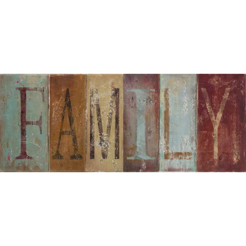 FAMILY Gold Ornate Wood Framed Art Print with Double Matting by Pinto, Patricia