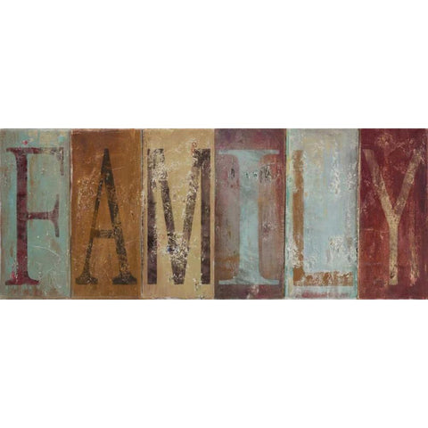 FAMILY Black Modern Wood Framed Art Print by Pinto, Patricia
