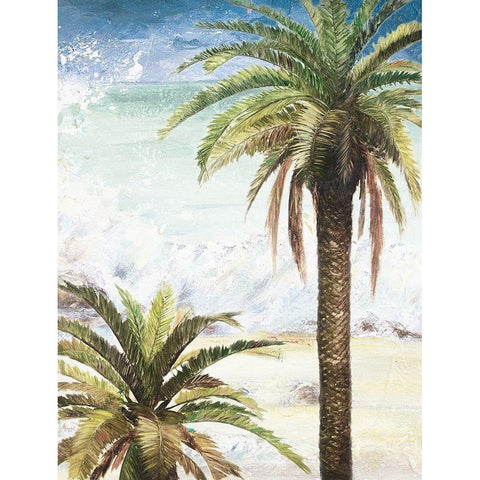 Coastal Palms I White Modern Wood Framed Art Print by Pinto, Patricia