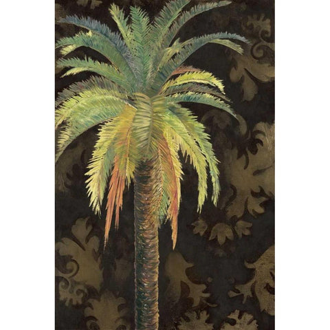 Palms II Black Modern Wood Framed Art Print with Double Matting by Pinto, Patricia