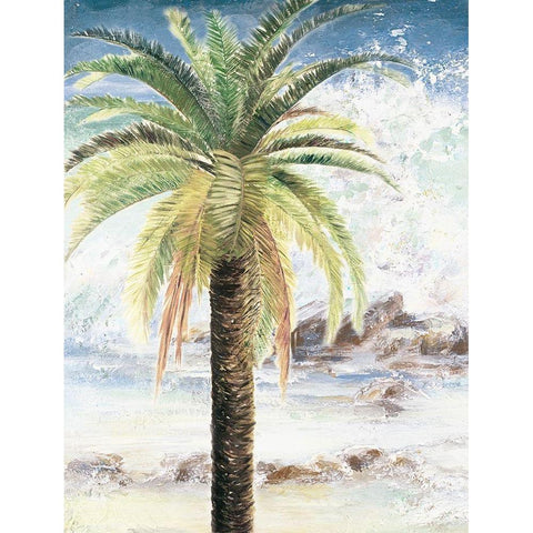 Coastal Palms II White Modern Wood Framed Art Print by Pinto, Patricia