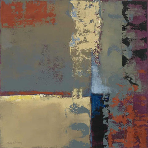 Teal Perception II Black Ornate Wood Framed Art Print with Double Matting by Loreth, Lanie