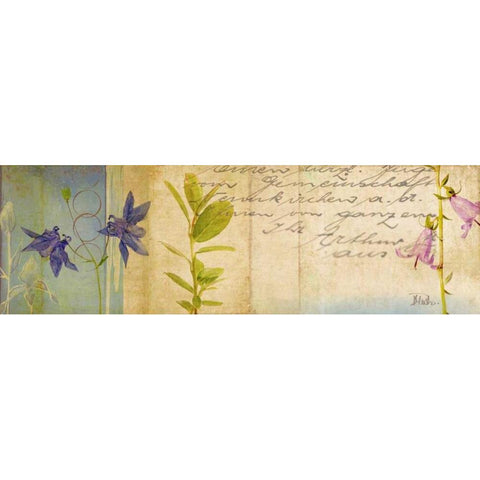 Wildflower Panel I Gold Ornate Wood Framed Art Print with Double Matting by Pinto, Patricia