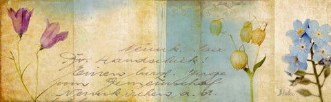 Wildflower Panel II Black Ornate Wood Framed Art Print with Double Matting by Pinto, Patricia