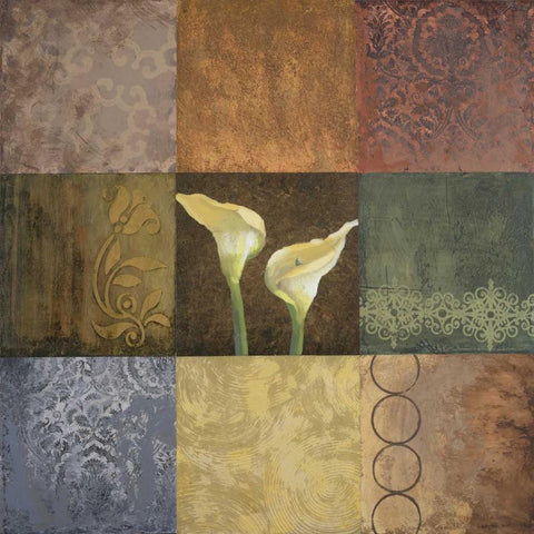Lily Expression II Black Modern Wood Framed Art Print by Marcon, Michael