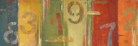 Lucky Numbers II Black Ornate Wood Framed Art Print with Double Matting by Pinto, Patricia