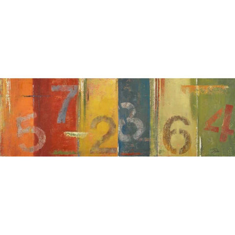 Lucky Numbers I Gold Ornate Wood Framed Art Print with Double Matting by Pinto, Patricia