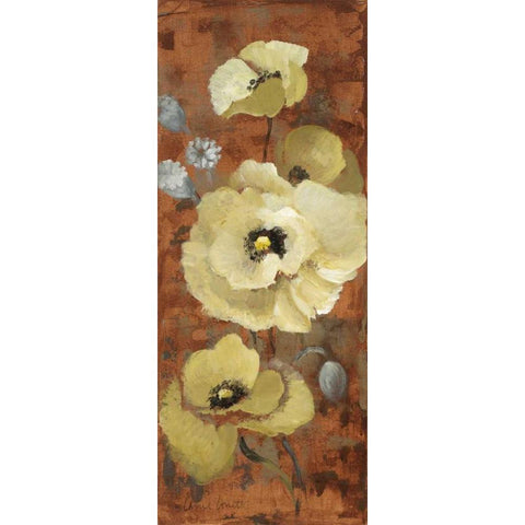 Autumn Poppies II Black Modern Wood Framed Art Print with Double Matting by Loreth, Lanie