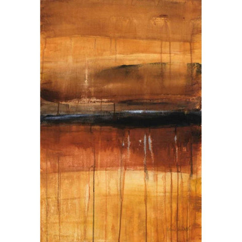 Autumn Glows II Black Modern Wood Framed Art Print with Double Matting by Loreth, Lanie