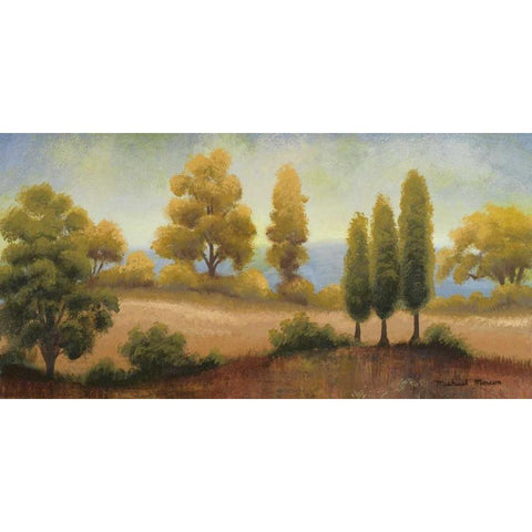 September Vista Black Modern Wood Framed Art Print with Double Matting by Marcon, Michael