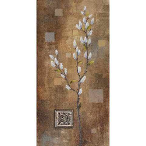 Willow Branch II Black Modern Wood Framed Art Print by Marcon, Michael