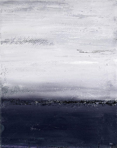 Night Has Arrived White Modern Wood Framed Art Print with Double Matting by Pinto, Patricia