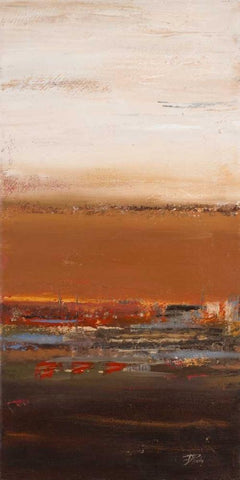 Night is Coming I White Modern Wood Framed Art Print with Double Matting by Pinto, Patricia