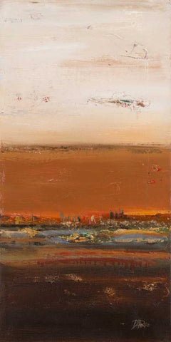 Night is Coming II White Modern Wood Framed Art Print with Double Matting by Pinto, Patricia