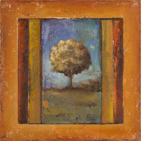 Lonely Trees IV White Modern Wood Framed Art Print with Double Matting by Pinto, Patricia