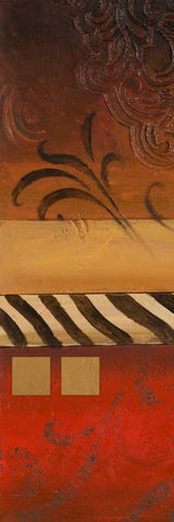 Red Collage II White Modern Wood Framed Art Print with Double Matting by Pinto, Patricia