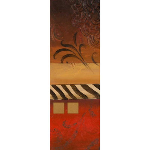 Red Collage II Black Modern Wood Framed Art Print with Double Matting by Pinto, Patricia