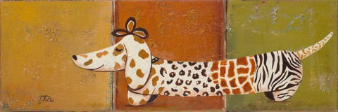 Fashion Puppy I Black Ornate Wood Framed Art Print with Double Matting by Pinto, Patricia