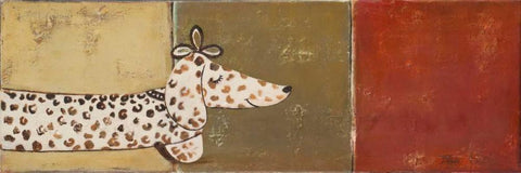 Fashion Puppy II Black Ornate Wood Framed Art Print with Double Matting by Pinto, Patricia