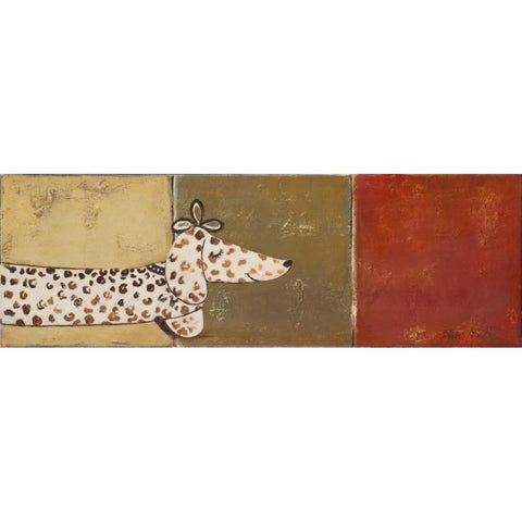 Fashion Puppy II Gold Ornate Wood Framed Art Print with Double Matting by Pinto, Patricia