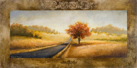 A Place of Passing Time I Black Ornate Wood Framed Art Print with Double Matting by Marcon, Michael