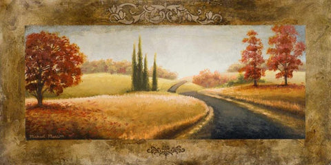 A Place of Passing Time II Black Ornate Wood Framed Art Print with Double Matting by Marcon, Michael