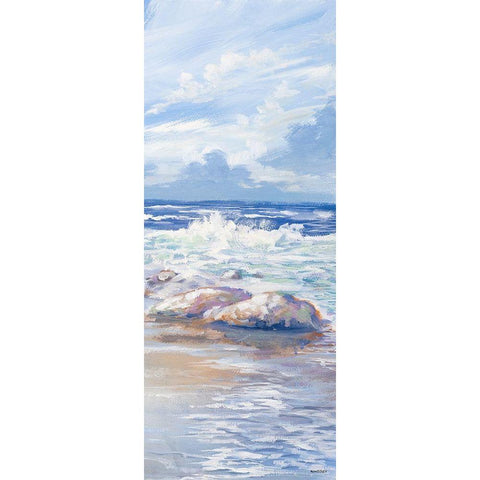 Beach Panel II White Modern Wood Framed Art Print by Kingsley