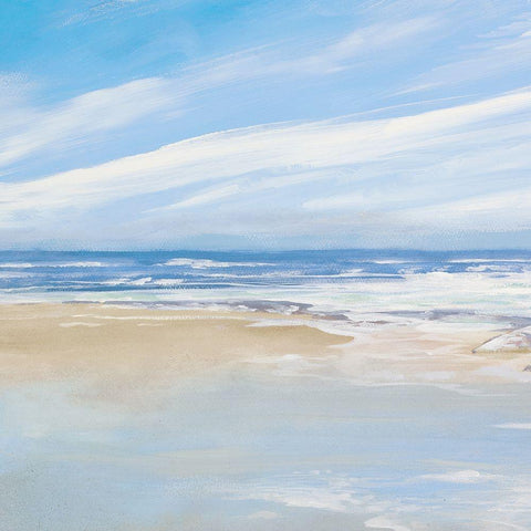 Sea Breeze I White Modern Wood Framed Art Print by Meneely, Dan