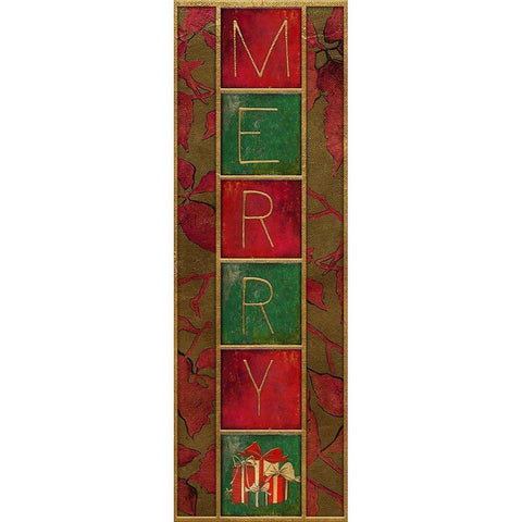 Seasons Greetings Panel II Black Modern Wood Framed Art Print by Pinto, Patricia