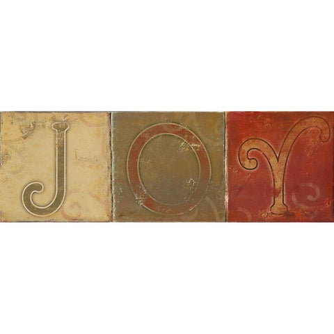 JOY White Modern Wood Framed Art Print by Pinto, Patricia