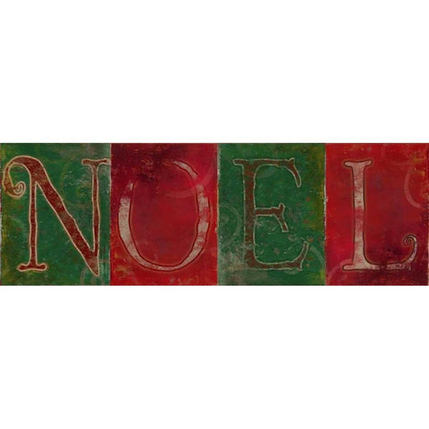 NOEL Black Modern Wood Framed Art Print with Double Matting by Pinto, Patricia