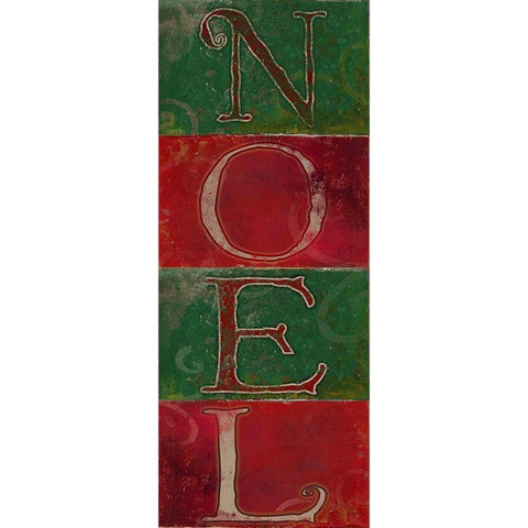 NOEL Gold Ornate Wood Framed Art Print with Double Matting by Pinto, Patricia