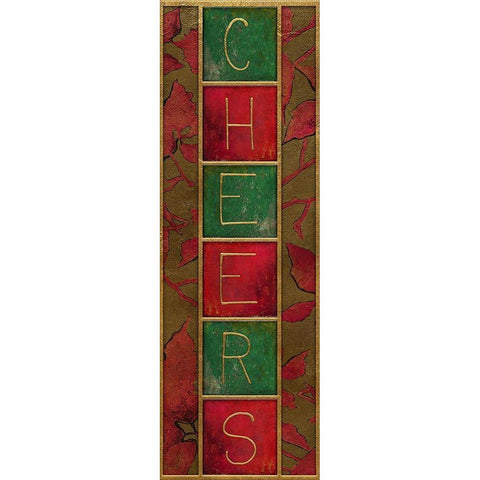 Seasons Greetings Panel I Black Modern Wood Framed Art Print by Pinto, Patricia