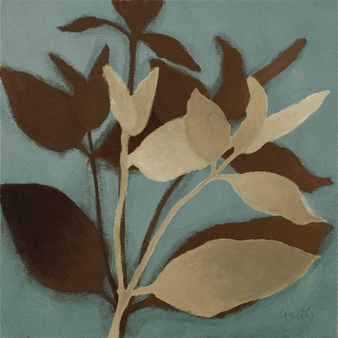 Sur le Bleu I Gold Ornate Wood Framed Art Print with Double Matting by Loreth, Lanie