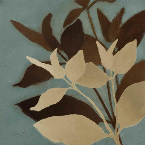 Sur le Bleu II White Modern Wood Framed Art Print with Double Matting by Loreth, Lanie